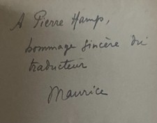 [COMMUNISME] BOUNINE - Le Calice de la vie. EAS de Maurice à Pierre Hamp.