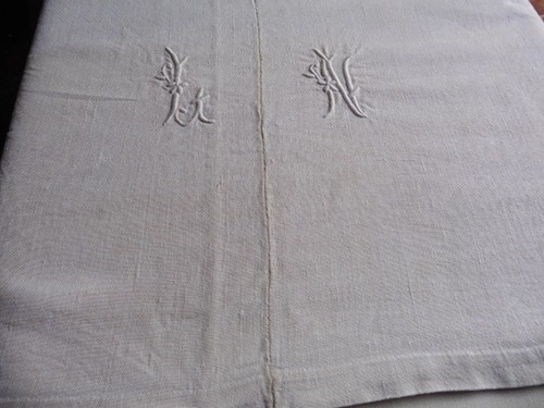 Ancien drap rustique chanvre - ancien,