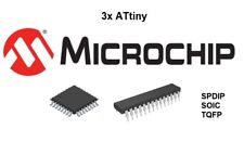 ⚡ 3x Microcontrôleurs Atmel : ATtiny - SPDIP / SOIC / TQFP : NEUF ⚡