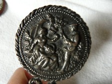 Ancien miroir de sac biseauté