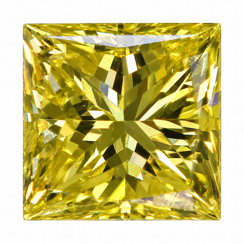 Diamant naturel princess jaune - naturel,