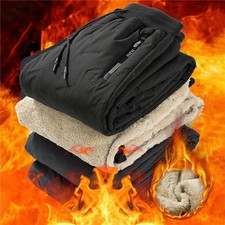 Pantalon de jogging athlétique homme hiver doublé polaire imperméable.Pantalon thermique.Chaud