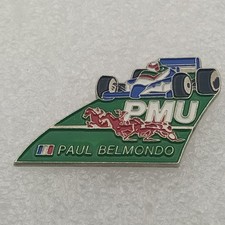 Pin's PAUL BELMONDO-PMU Circuit F1 Trotteur-Cheval -Livraison gratuite-P1C2