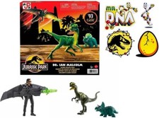 Figurine Jurassic Park 30th Anniversary Dr. Ian Malcolm Triceratops Dilophosaur