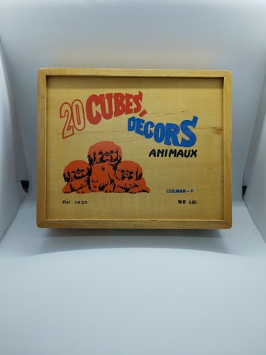 Puzzle animaux cube bois - cube, en