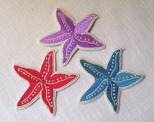 ÉCUSSON PATCH BRODE thermocollant ** 7 X 7 cm ** ÉTOILE DES MER - au choix