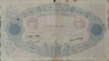 RARE BILLET DE  500 Francs 27 Mai 1937