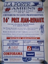 Affiche Criterium CYCLISTE Professionnel AMIENS 1992 – La POSTE
