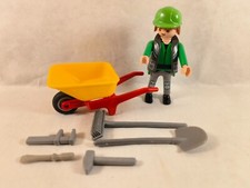 sympa ouvrier chantier avec brouette   Playmobil ( travaux  , outils    ) 0177