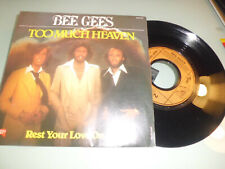  VINYLE 45 TOURS  BEE GEES  TOO MUCH HEAVEN / 2 TITRES PN3