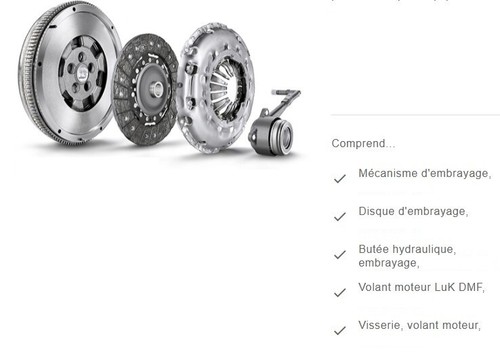 Kit embrayage neuf dmf - kit, pour
