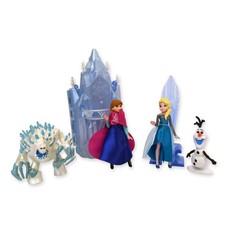FROZEN Playset Château Glace Avec 4 Figurine 9cm Anna Elsa Olaf Et Monstre Neige