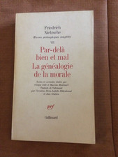 LIVRE GALLIMARD Nietzche gallimard oeuvrecomplete GENEALOGIE DE LA MORALE TOME 7
