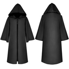 Médiéval Long Cape Capuche Vampire Cape Robe de Chambre Dracula Halloween Devil
