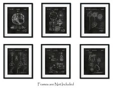 Set of 6 Drum Patent Prints