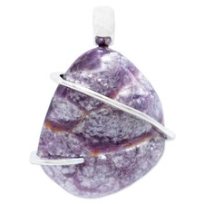 Lepidolite Coconut Pendant Necklace by Stones Desire 