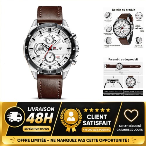 Montre chronographe homme - montre, 55mm