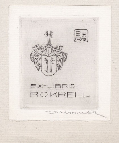 Exlibris pour rudolf krell - rudolf,