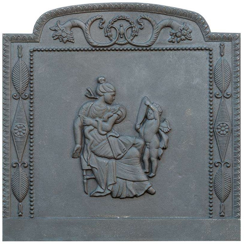 Plaque cheminée fonte - cheminée, en