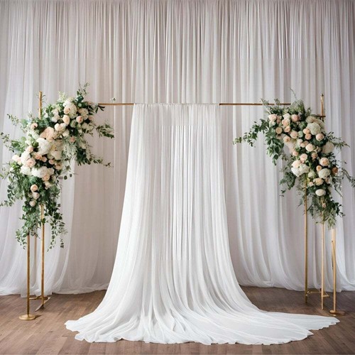 Rideau mariage chiffon - rideau,