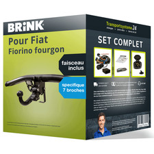 Attelage pour Fiat Fiorino fourgon 08- Amovible Brink + Faisceau sp. 7 broches