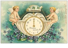 Anges Cp Gaufree Bonne Annee