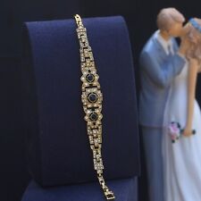 Bracelet Doré Art Deco Floral