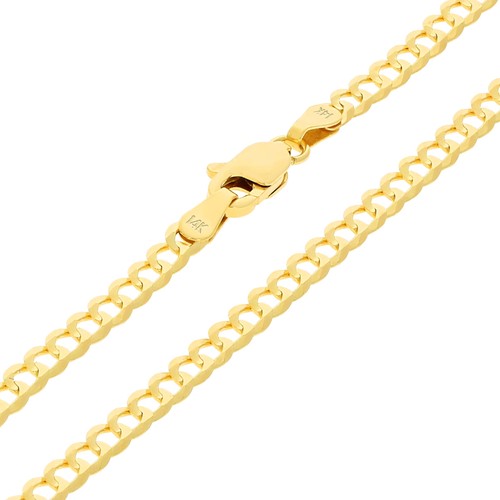 14k jaune 3mm solide - 14k, maille