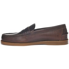 Sebago Dolphin Mocassins En Cuir Ciré Assortis Neuf