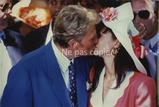 JOHNNY HALLYDAY 1990 mariage avec Adeline RAMATUELLE photo 19 x 28 cm