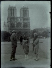 PARIS PLAQUE PHOTO VERRE 12 x