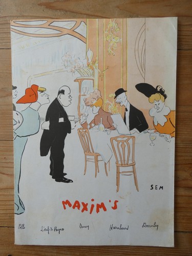 Menu ancien restaurant maxim - menu,