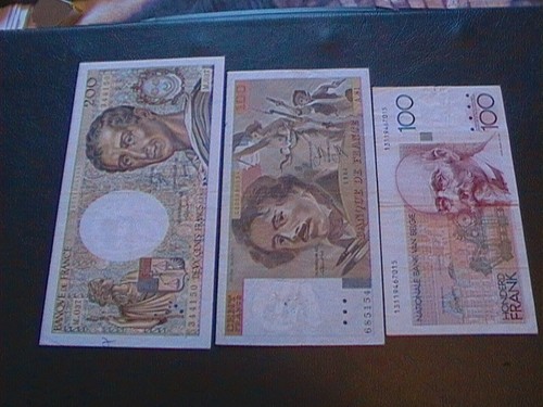 Lot trois billets 100 - lot,