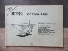 NODET GOUGIS – Notice d’utilisation catalogue pièces de rechange DC 2600-2900