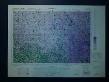 1944 Armée Américaine Aeronautic Tableau Topo Carte Limoges 1: 250,000 Gsgs 2738