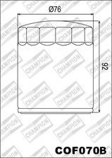 COF070B Filtre Huile CHAMPION Harley Davidson XL1200S Sportster 1200 Sport 1999