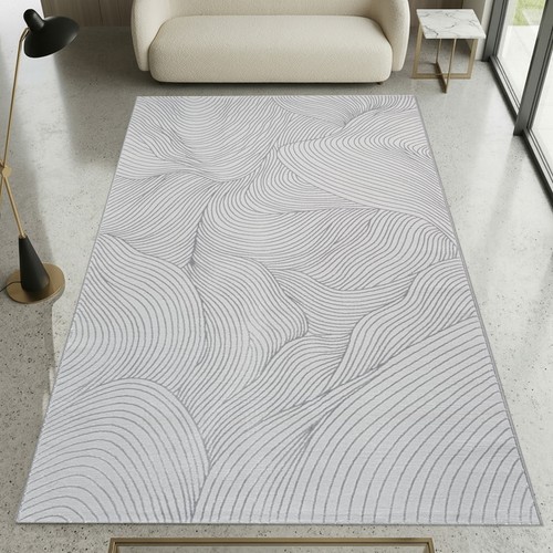 Tapis argent motif - , structuré