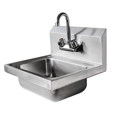LAVE-MAINS MURAL EN INOX