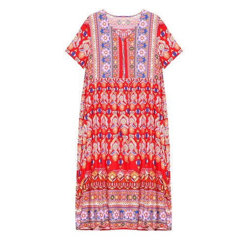 Robe midi bohème - robe,
