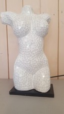 Lampe buste femme mosaique