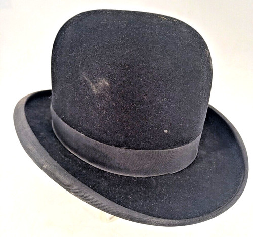 Ancien chapeau melon noir - chapeau,