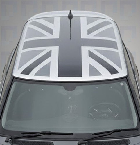 Monochrome union jack - jack, roof