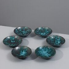 6 coupelles céramique à l'oxyde 1950s style Radegonde Elchinger Picault Cab