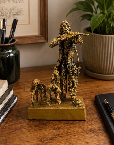 Sculpture art brut signée - art,