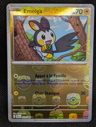 Carte pokemon emolga reverse - carte,