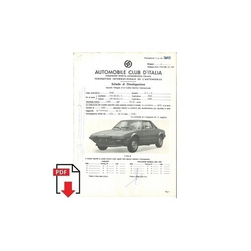 1973 fiat scheda di - scheda,