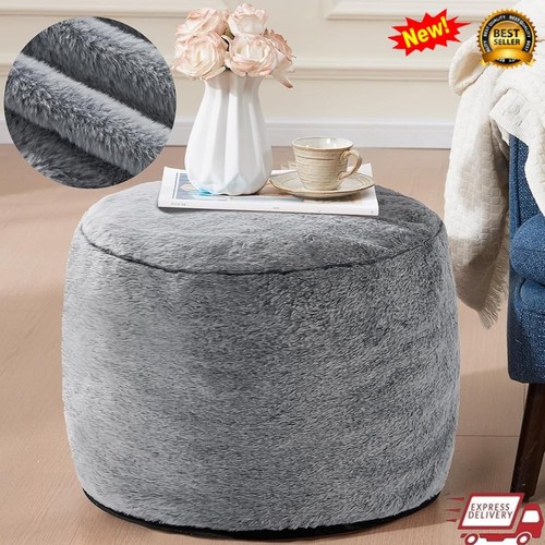 Round pouf ottoman soft foot - pouf,