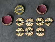 7 jetons de jeu Pietra Dura Karlsbad, marqueterie de pierres XIXᵉ siècle