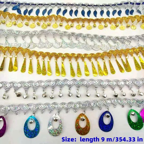 Pendentif frange sequins - frange, en