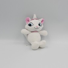 Peluche chat blanc rose